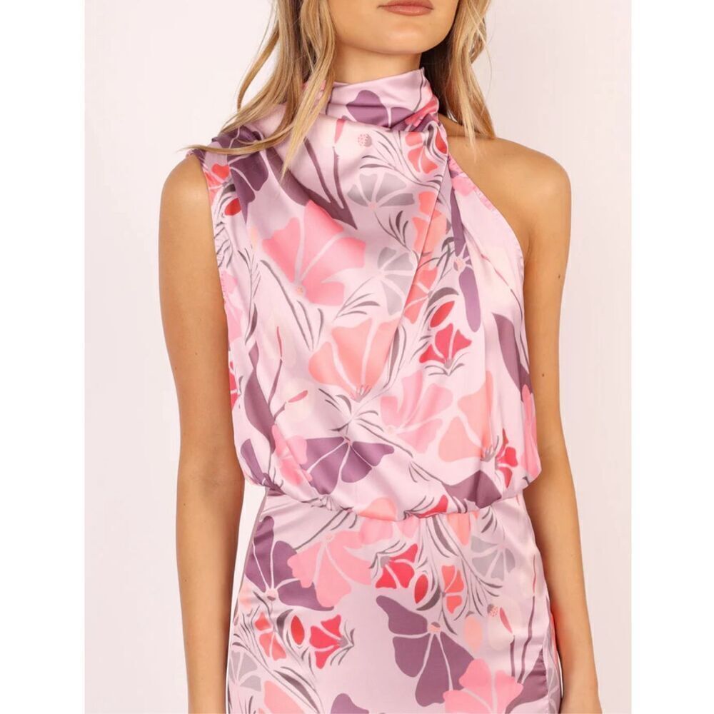 Petal & Pup AMELIA HALTERNECK MAXI DRESS PINK FLORAL Size XS Nwot - Picture 3 of 10